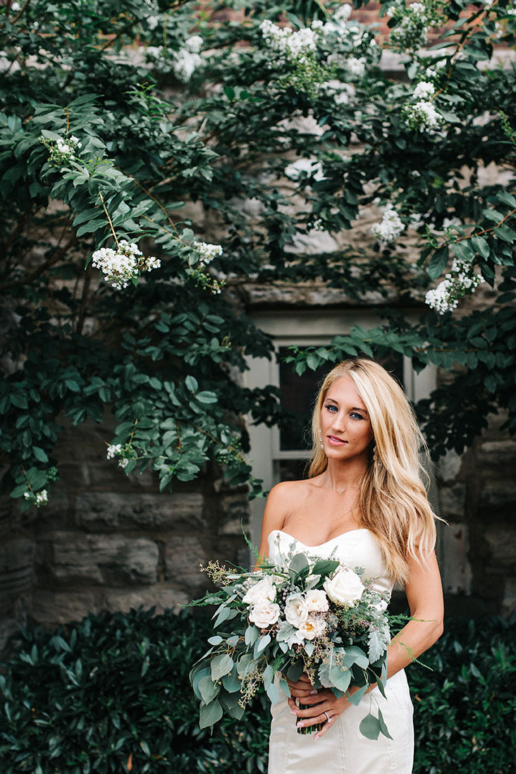 Haley Holding Summer Wedding Bouquet