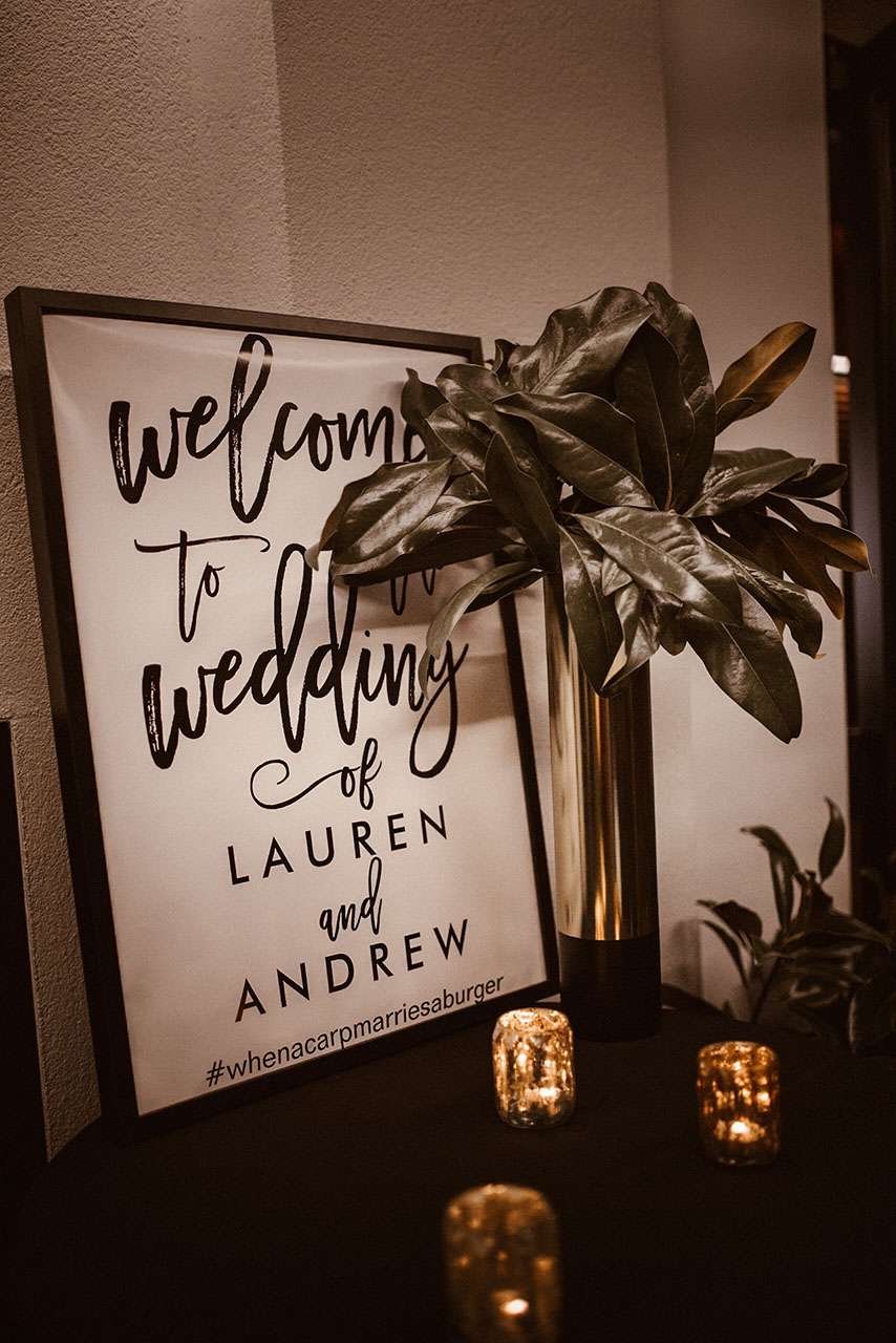Modern Wedding Welcome Sign