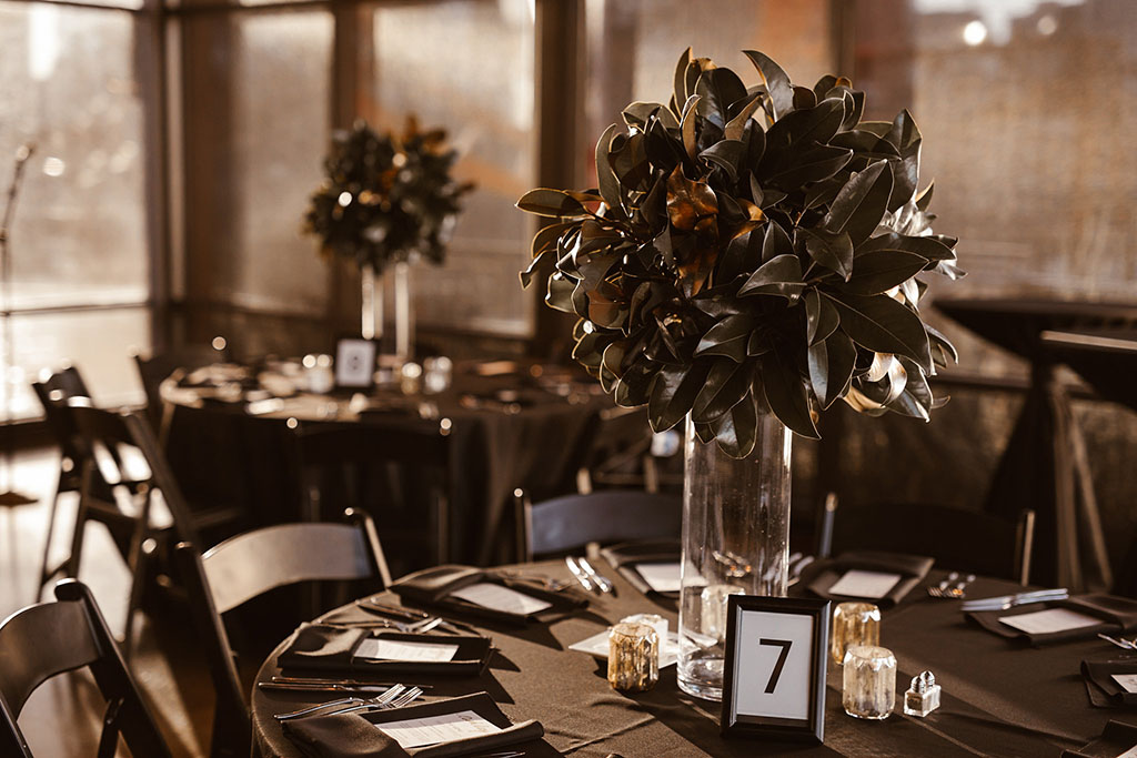 Minimal Modern Wedding Reception Tables