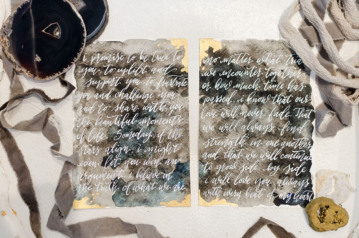 Vows in Calligraphy