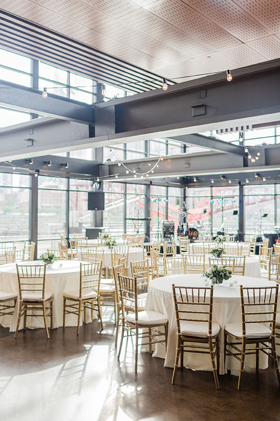 Ivory and Gold Spring Wedding Reception