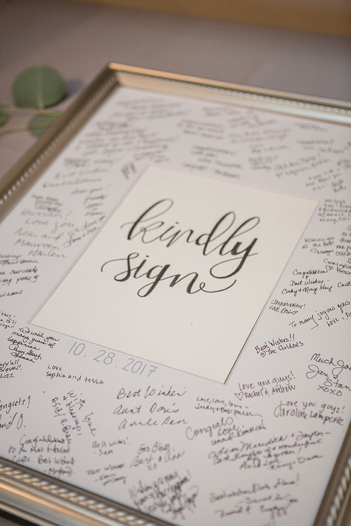 Kindly Sign Wedding Guest Book