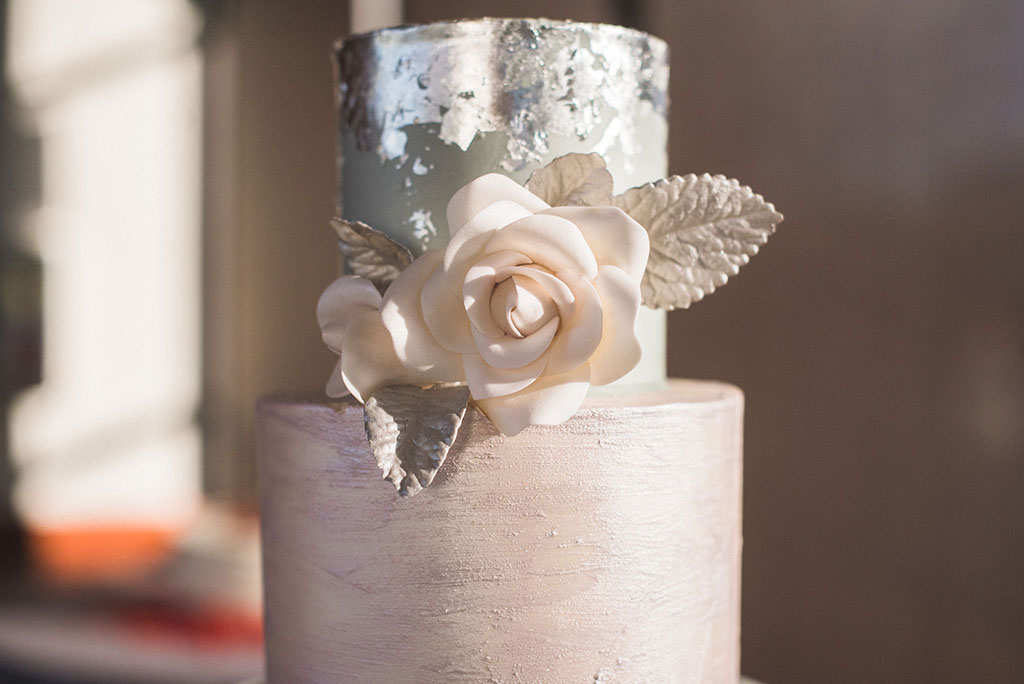 Romantic Glam Wedding Cake Topper
