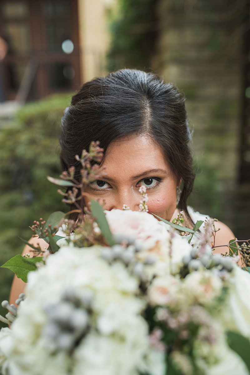 Cindy Holding Bouquet