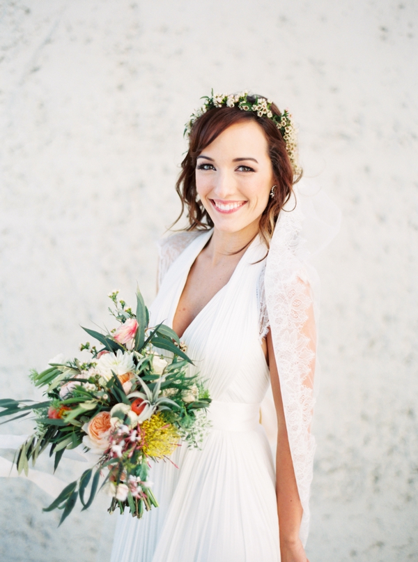 Paige Holding Bouquet