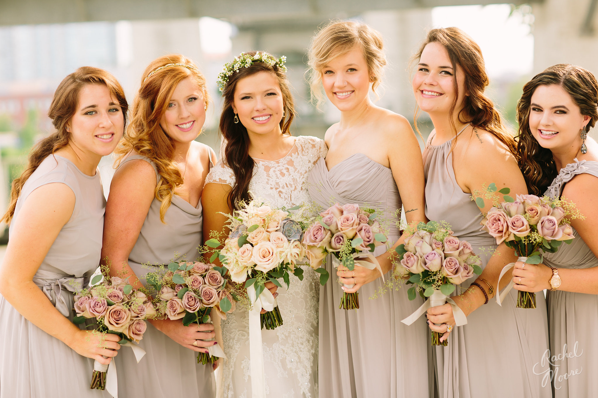 Allison with her Bridesmaids