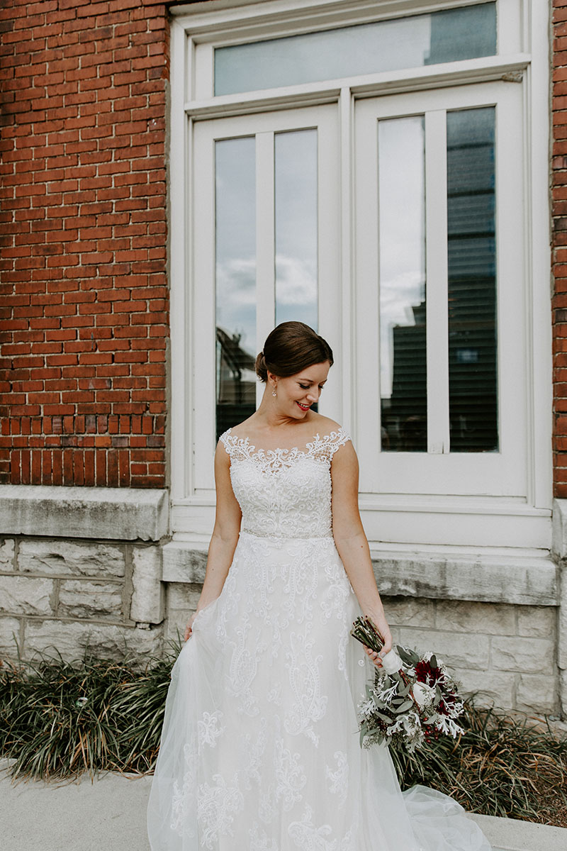 Allison Holding Fall Wedding Bouquet