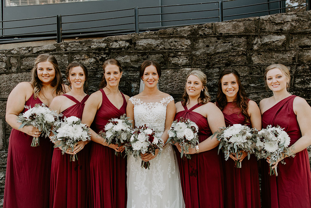 Allison with Bridesmaids