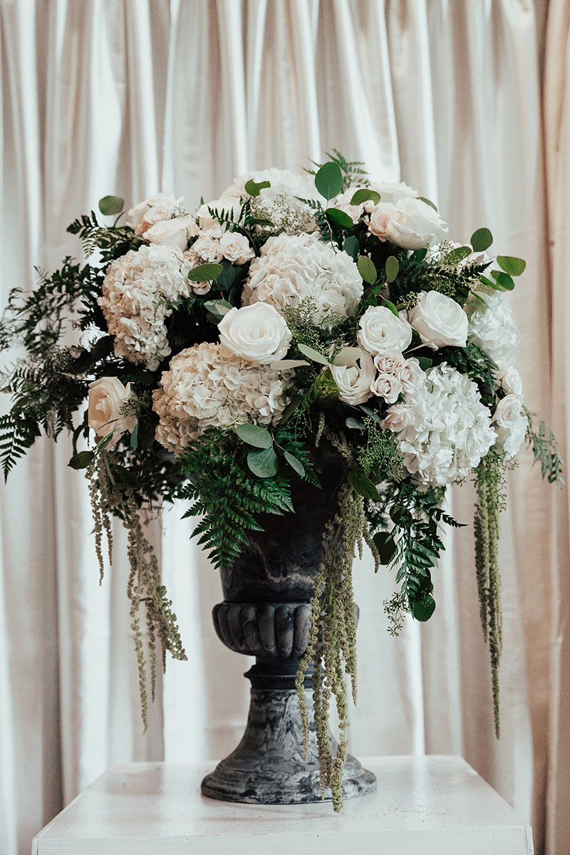 Classic Wedding Ceremony Altar Flowers