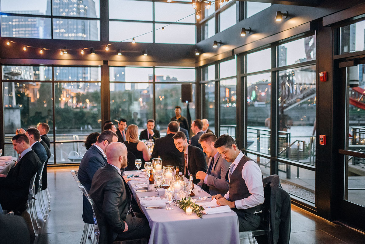 Guests Dining at The Bridge Building