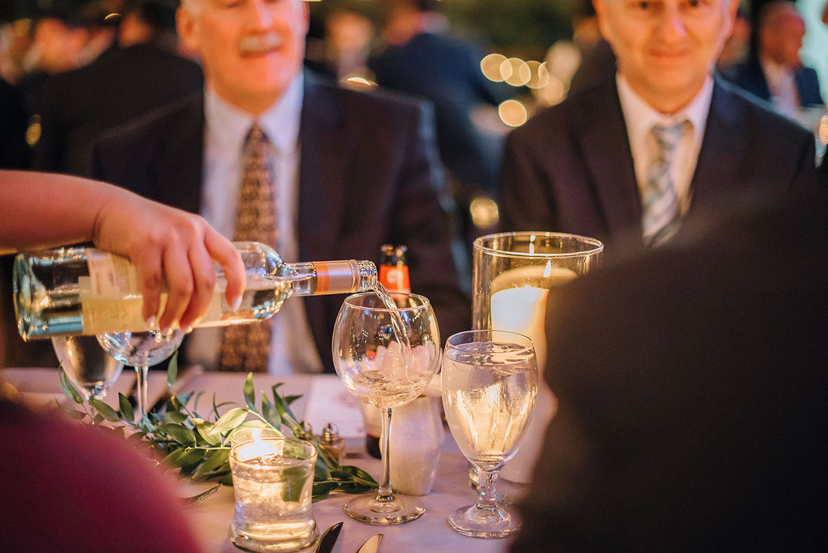 Pouring Wine in Glass