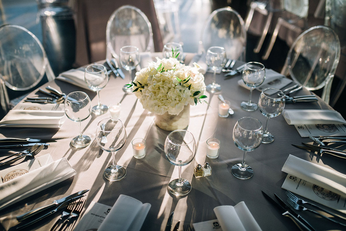 Modern Reception Table Setting