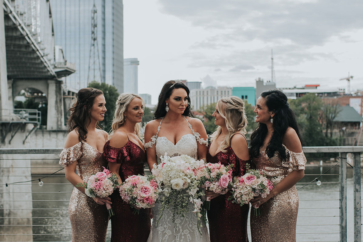 Ashley with Bridesmaids