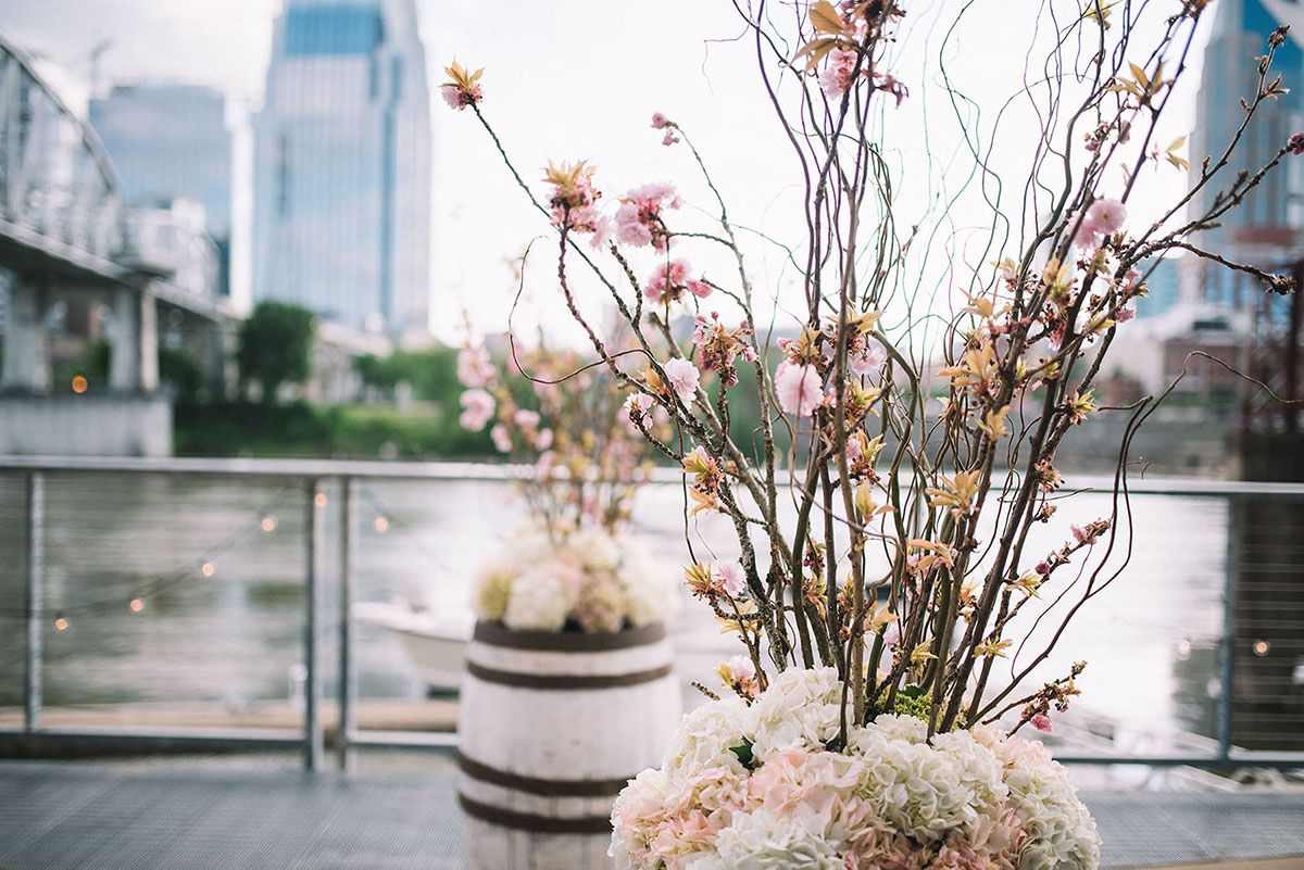 Riverfront Wedding Ceremony Flowers