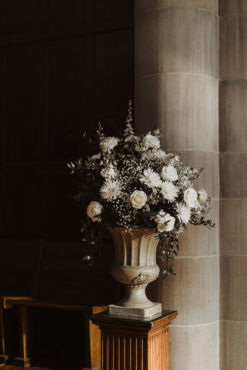 Southern Wedding Ceremony Altar Florals