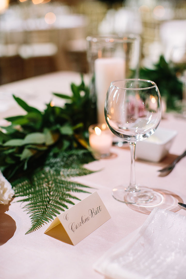 Table Setting With Greenery