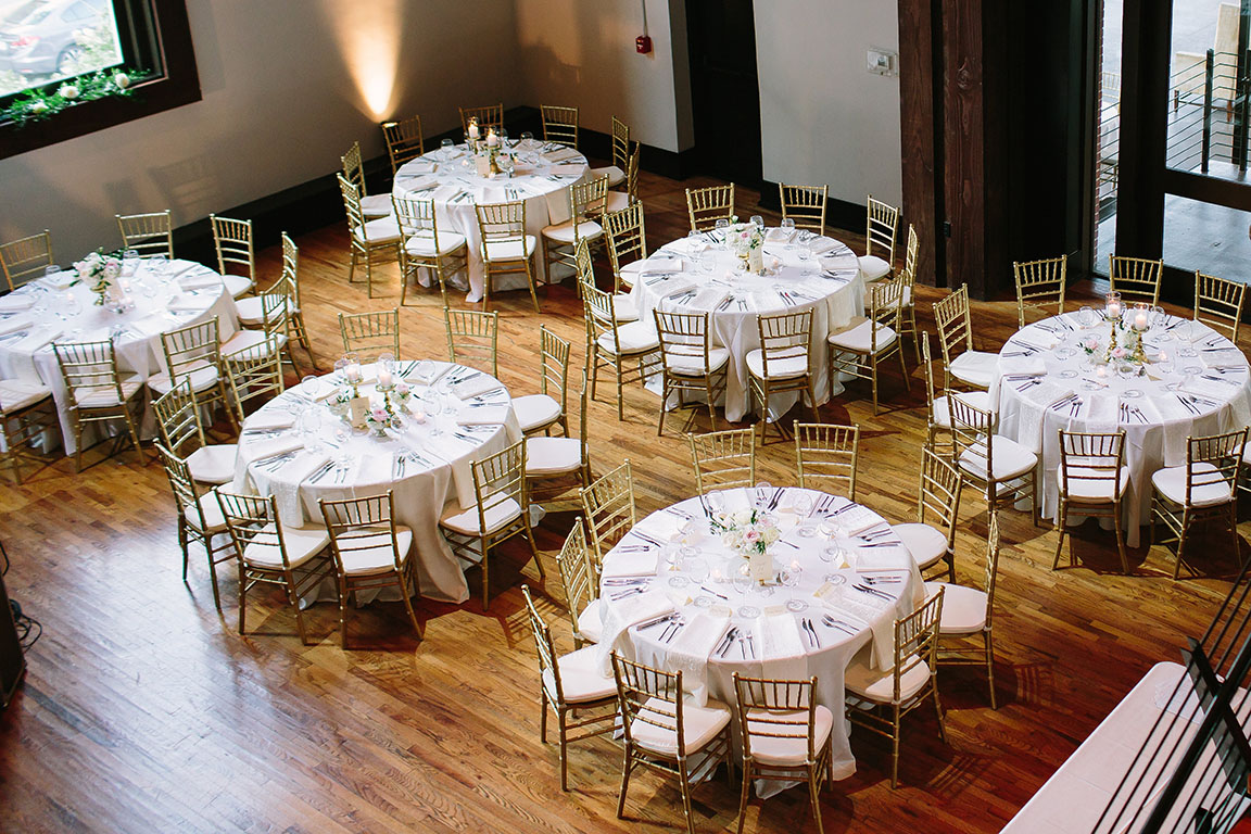 Romantic Black Tie Wedding Reception Tables
