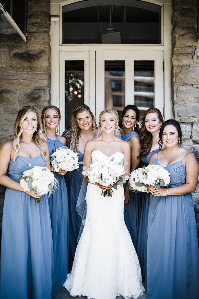 Jenna With Bridesmaids Outside The Bell Tower
