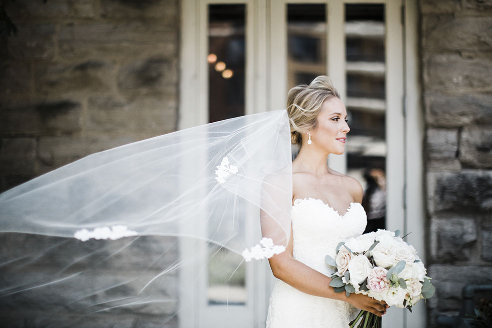 Jenna's Bridal Portrait Outside The Bell Tower