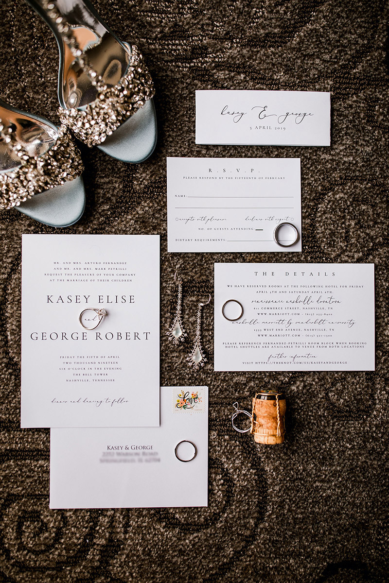 Classic White Wedding Invitation Suite