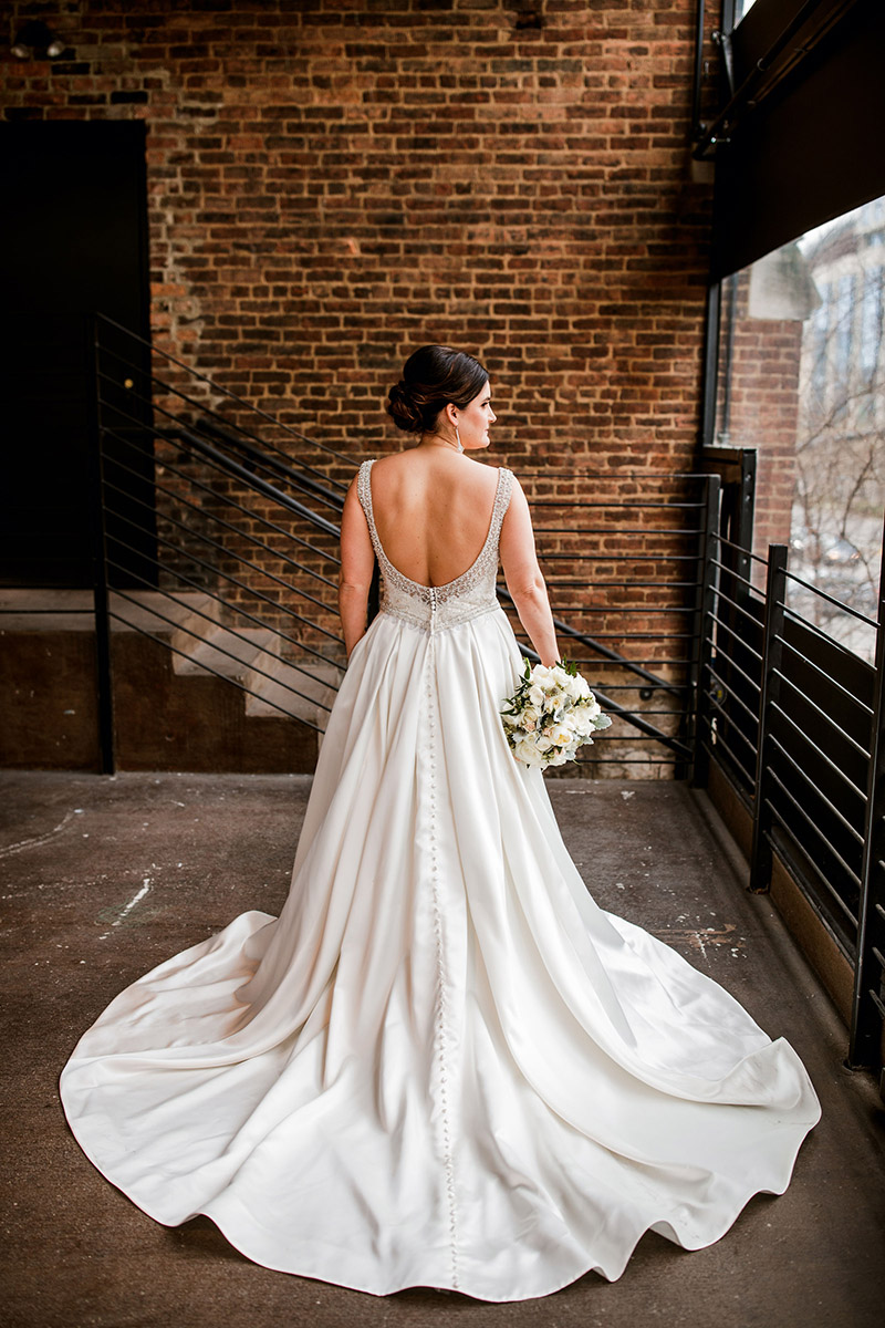 Back of Kasey's Wedding Gown