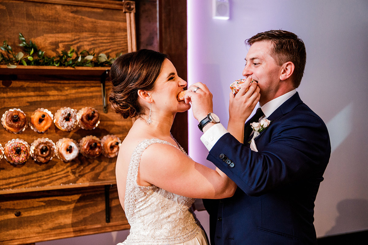 Kasey and George Eating Donuts