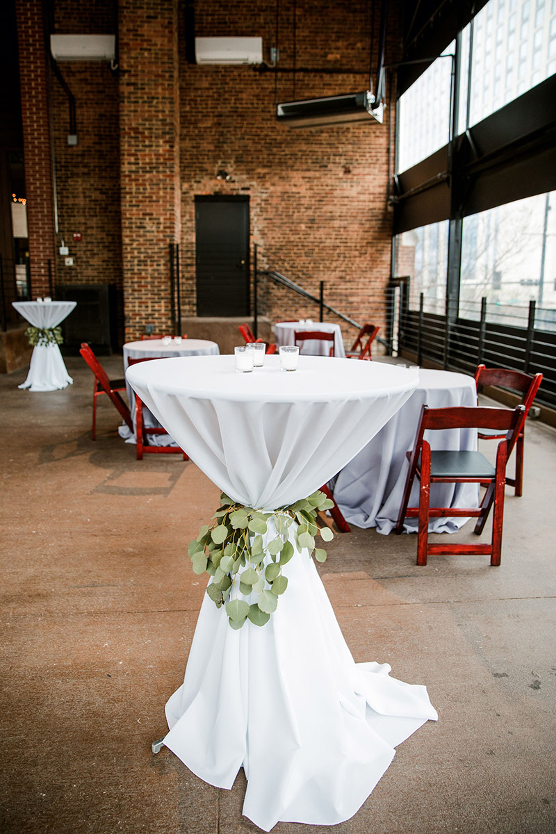 Classic Wedding Cocktail Hour Setup