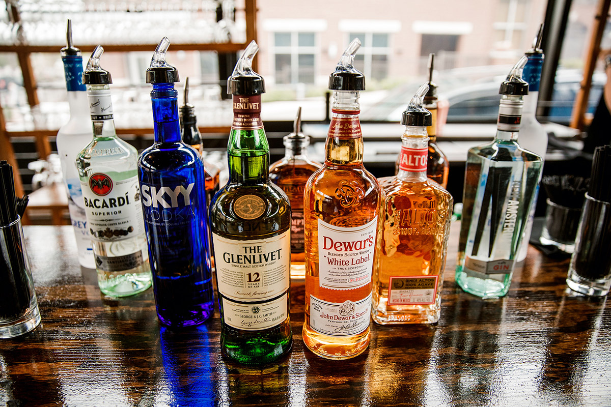 Drink Selections on Bar