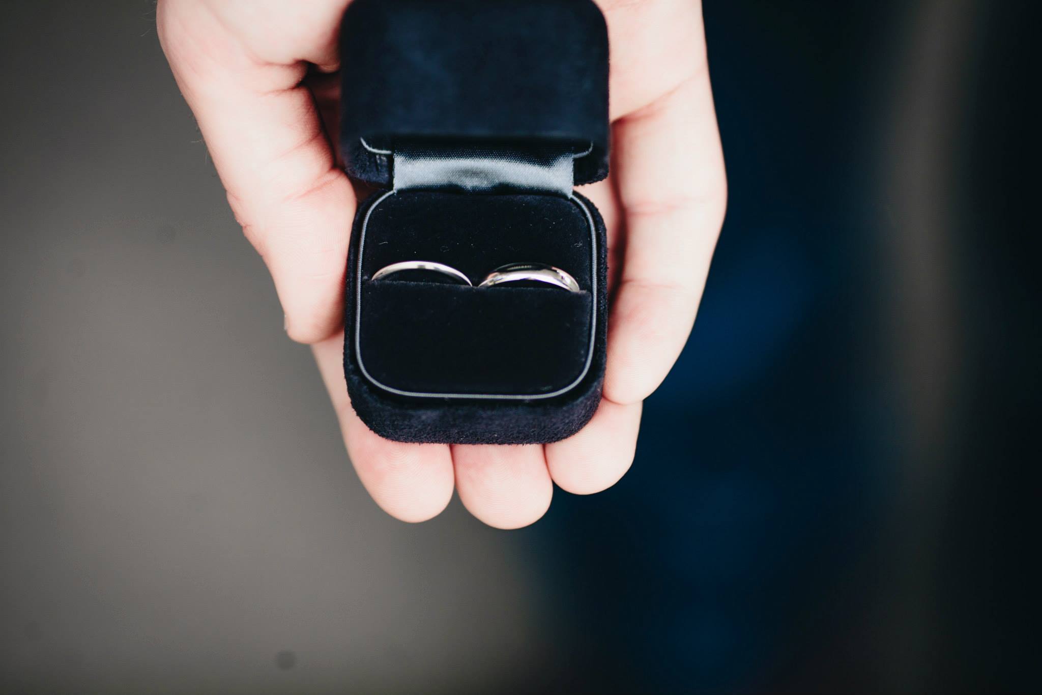 Wedding Bands in Velvet Box