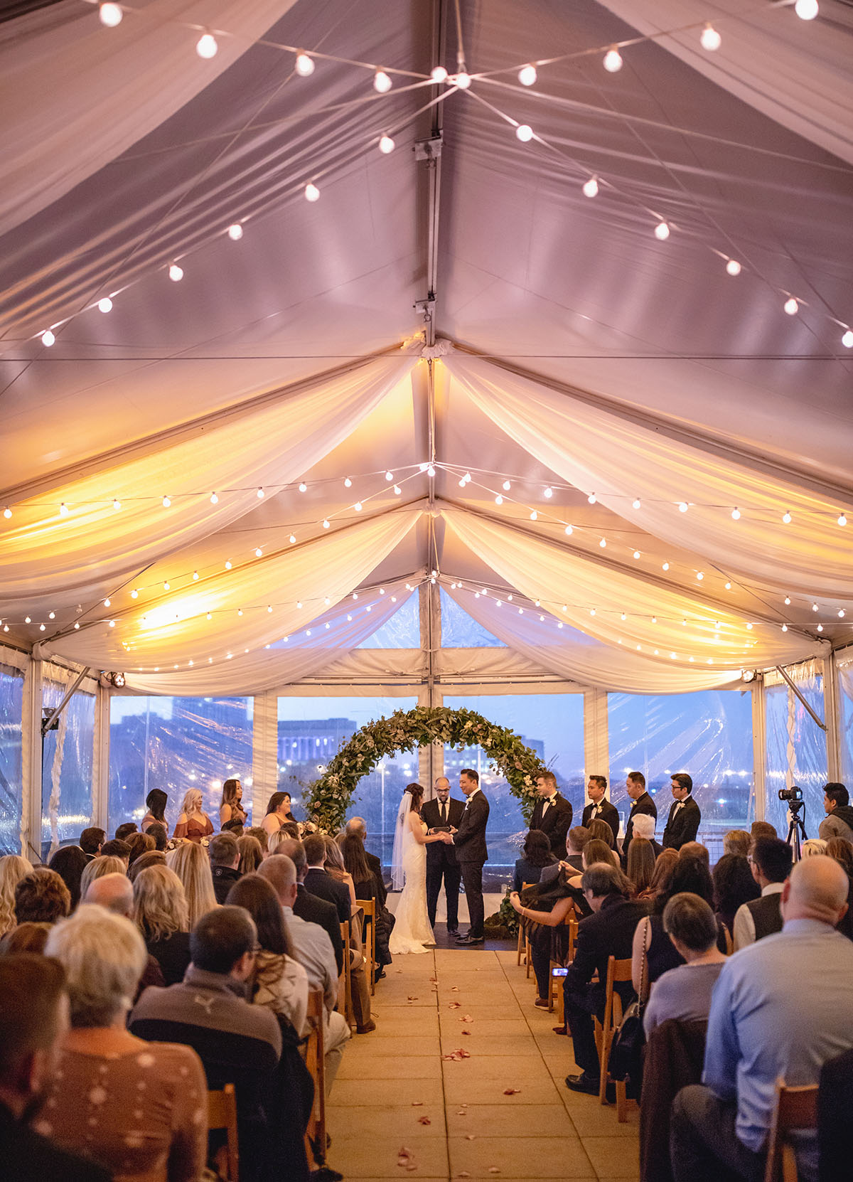 Mauve Fall Wedding Ceremony