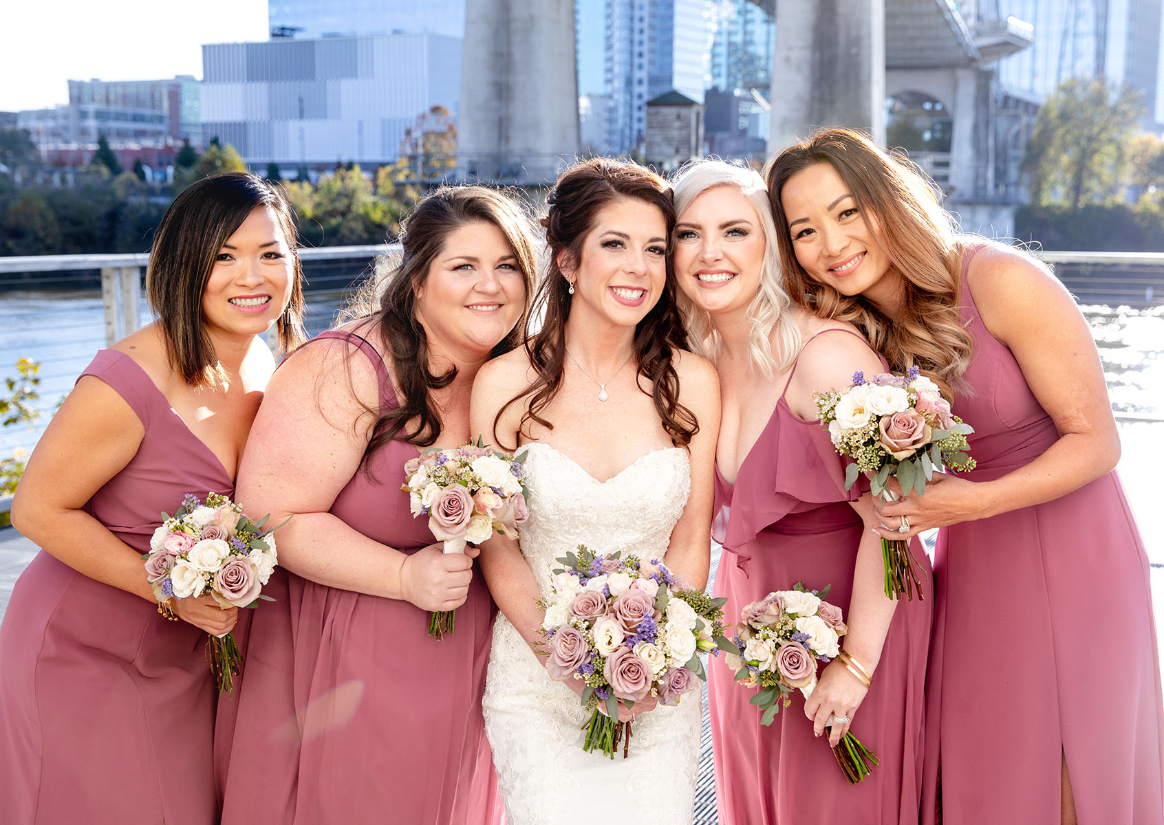 Kelly with Bridesmaids
