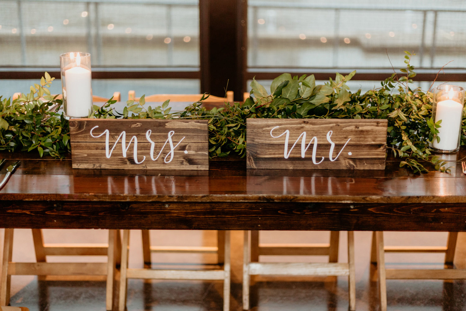 Mr and Mrs Wooden Signs
