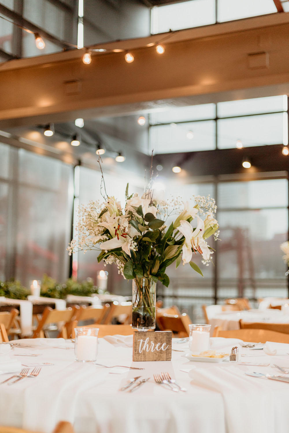 Rustic Wedding Centerpiece and Table Number