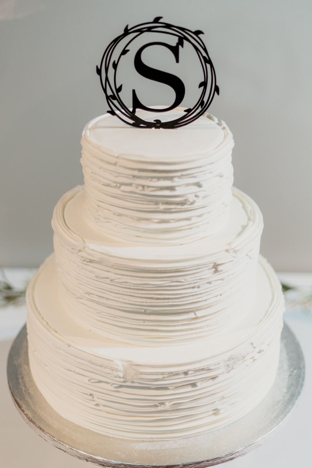 White Tiered Wedding Cake