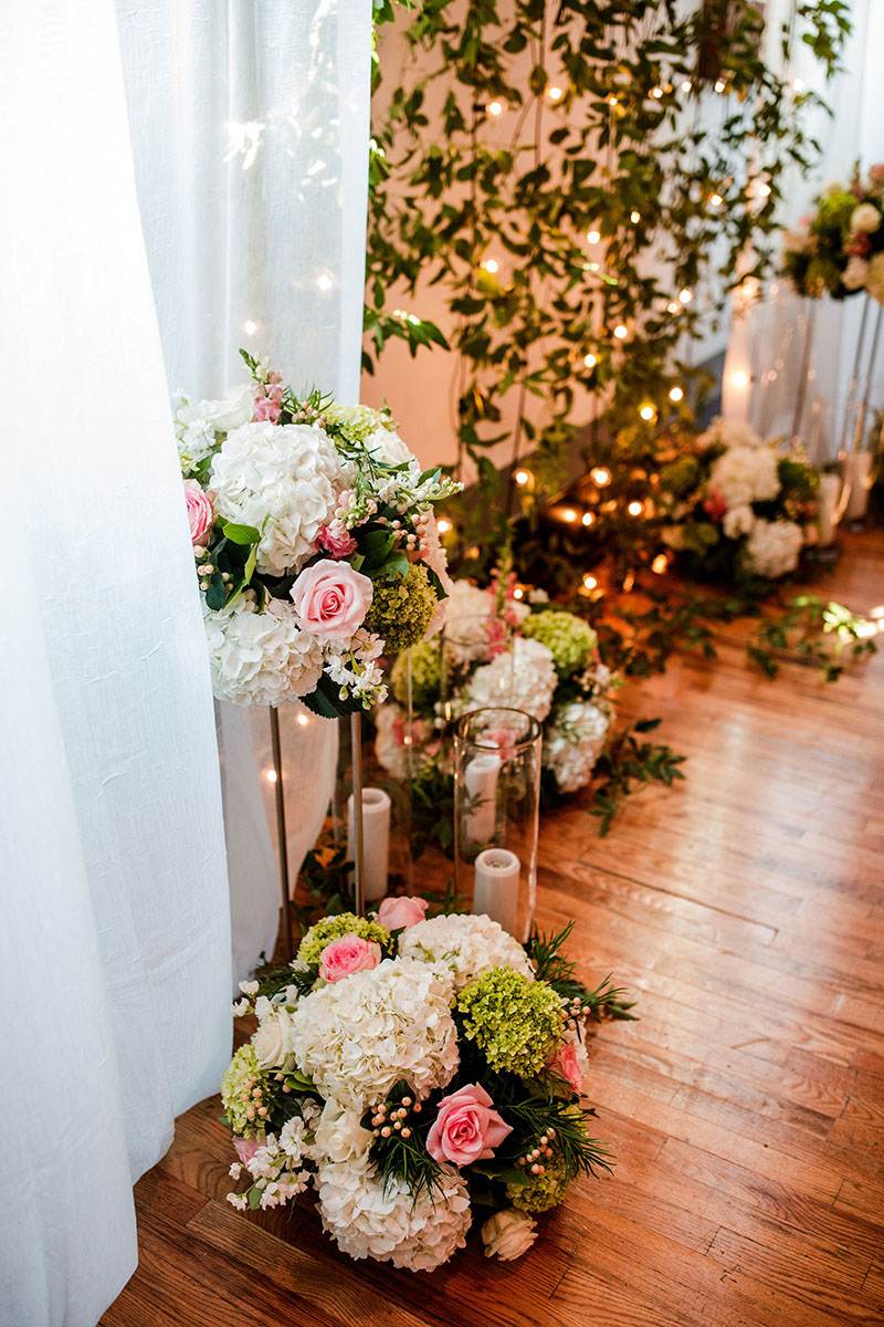 Romantic Wedding Ceremony Floral Altar