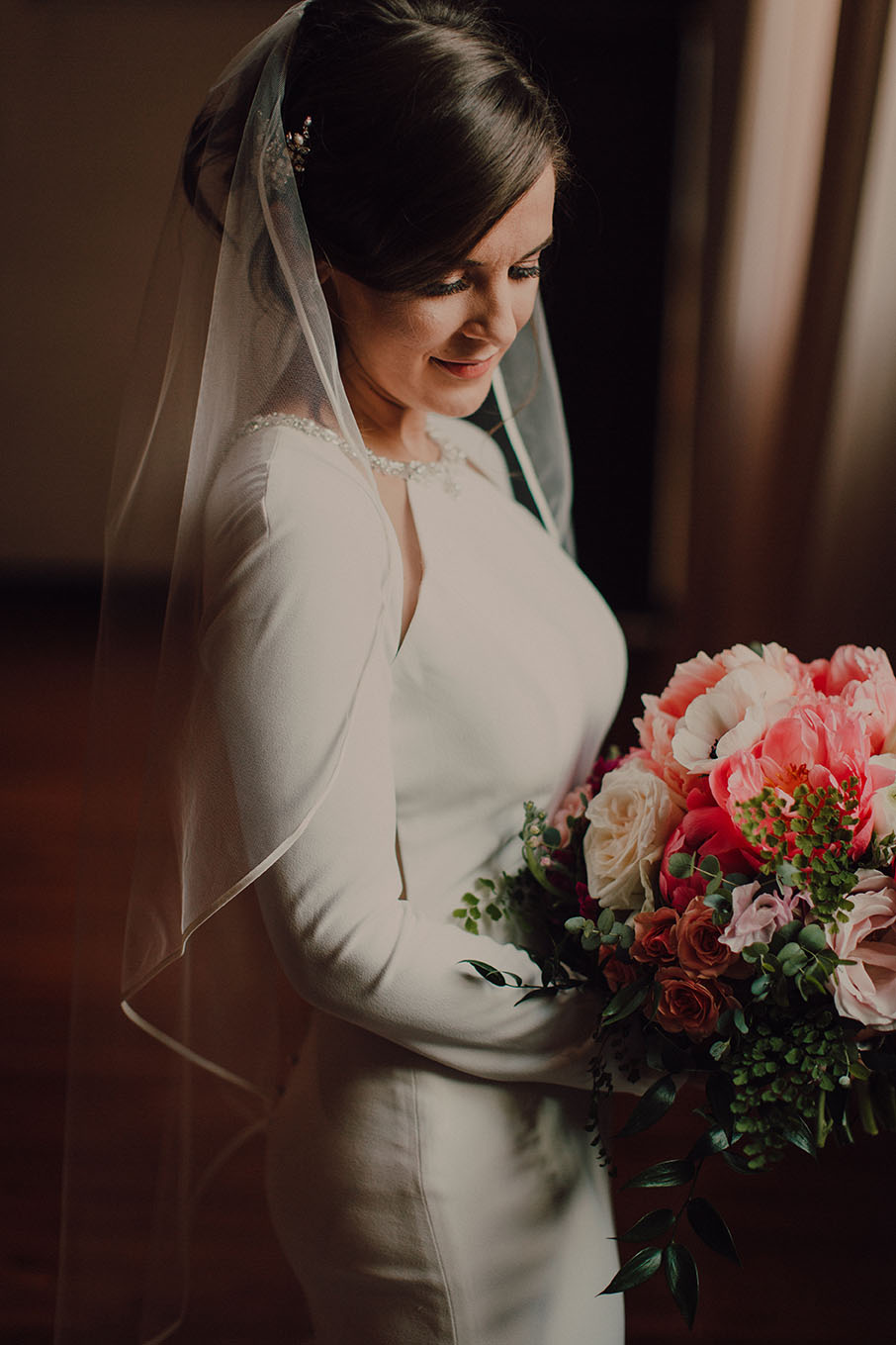 Meagan Holding Bridal Bouquet