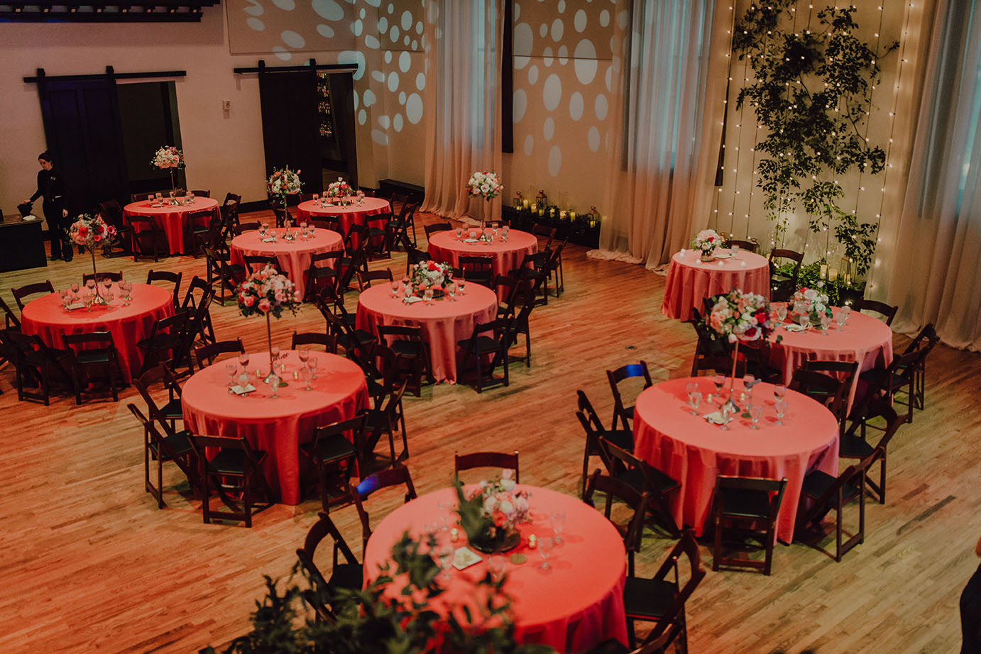 Warm Romantic Wedding Reception Setup