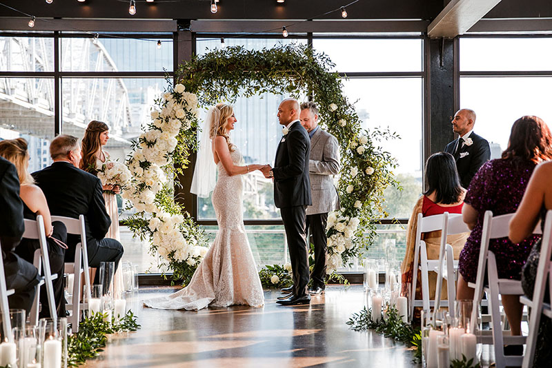 Megan and Bravein Exchanging Vows