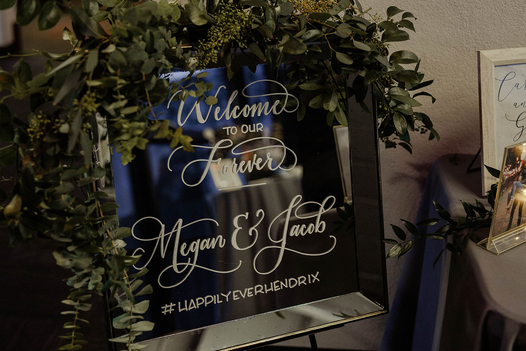 Mirror Wedding Welcome Sign