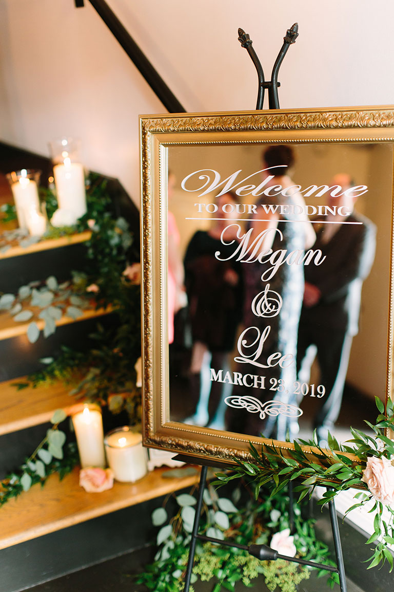 Mirror Wedding Welcome Sign