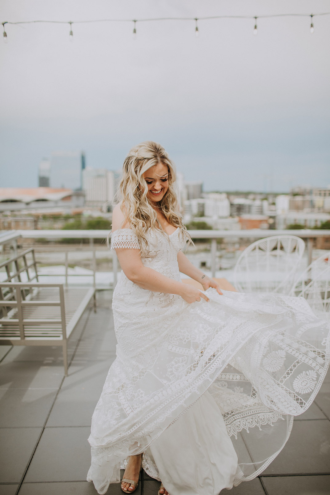 Megan Twirling in Wedding Dress