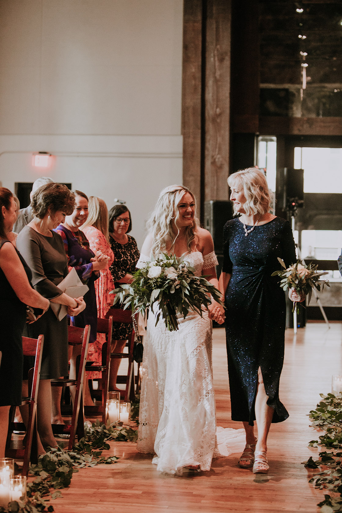 Megan Walking Down Aisle With Mom