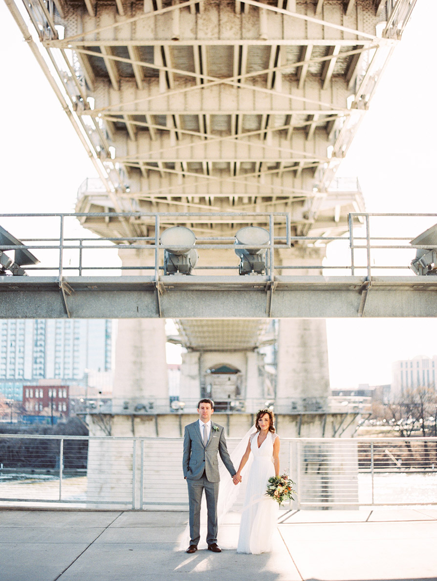 Paige and Jon Mark under Pedestrian Bridge