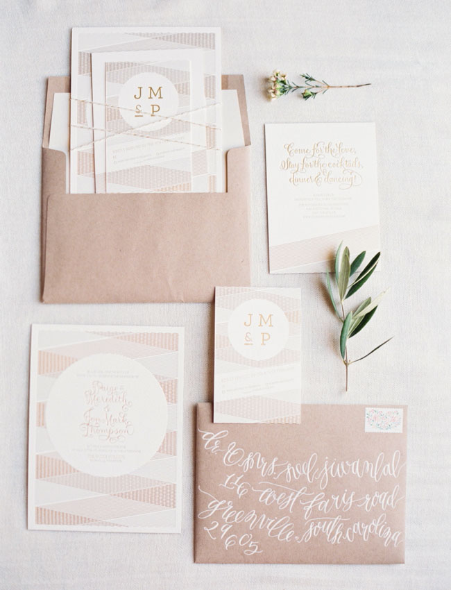 Modern Natural Wedding Invitation Suite