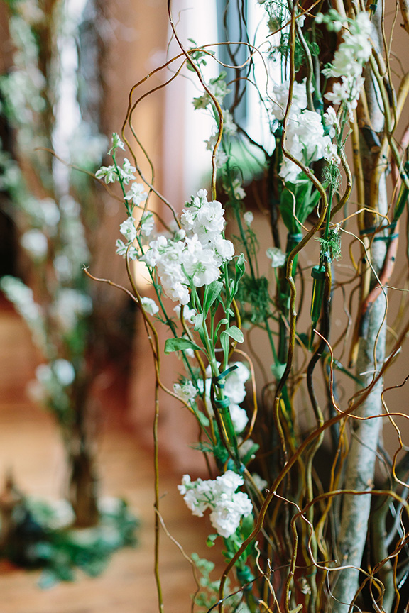 Chic Garden-Inspired Wedding Ceremony Floral Arch