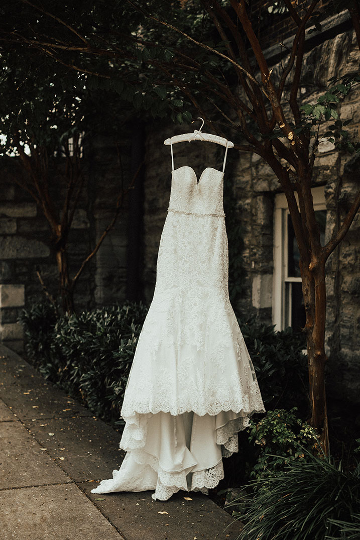 Rebecca's Wedding Dress Hanging