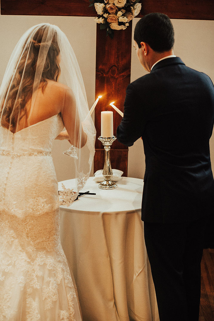 Rebecca and Tyler Lighting Unity Candle