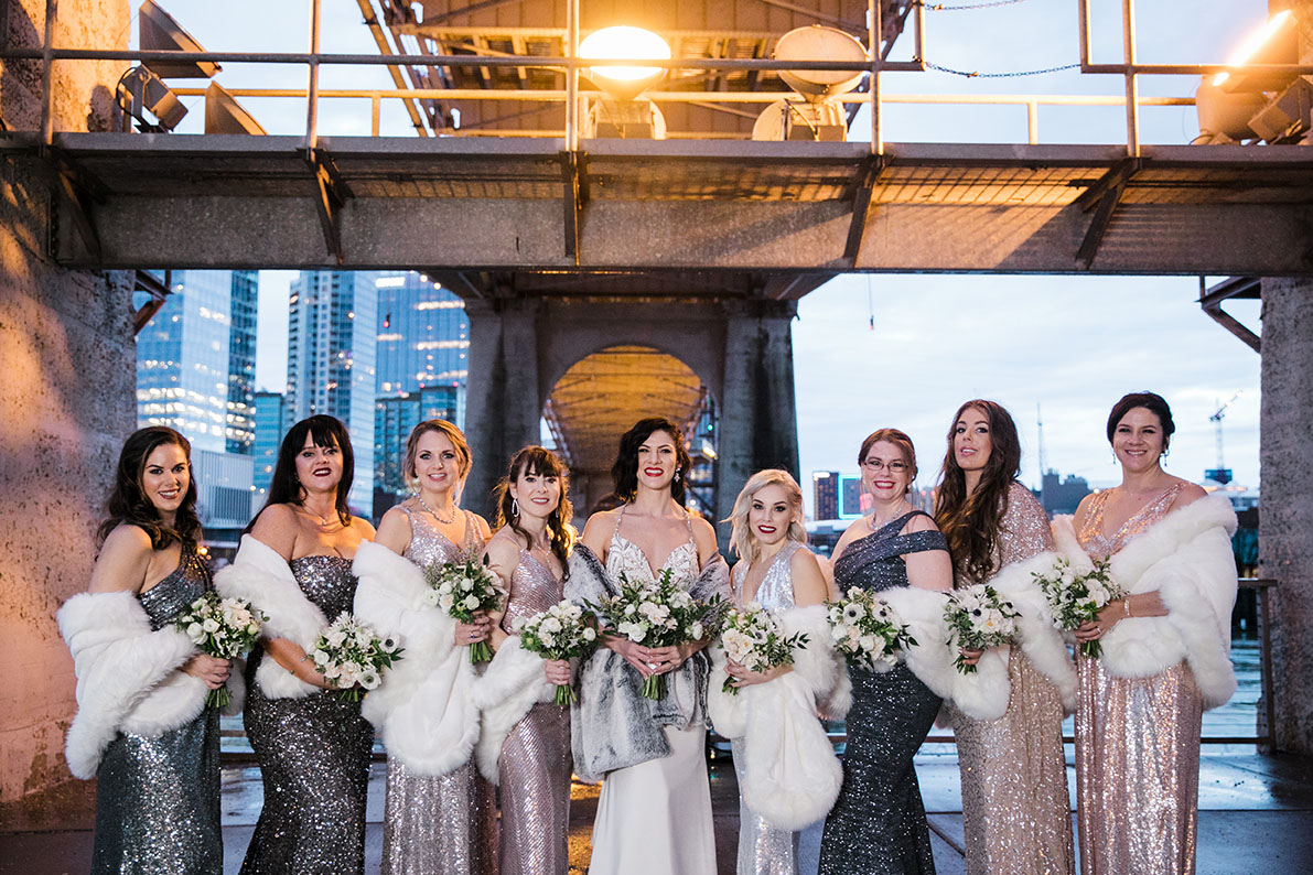 Rebekah with Bridesmaids