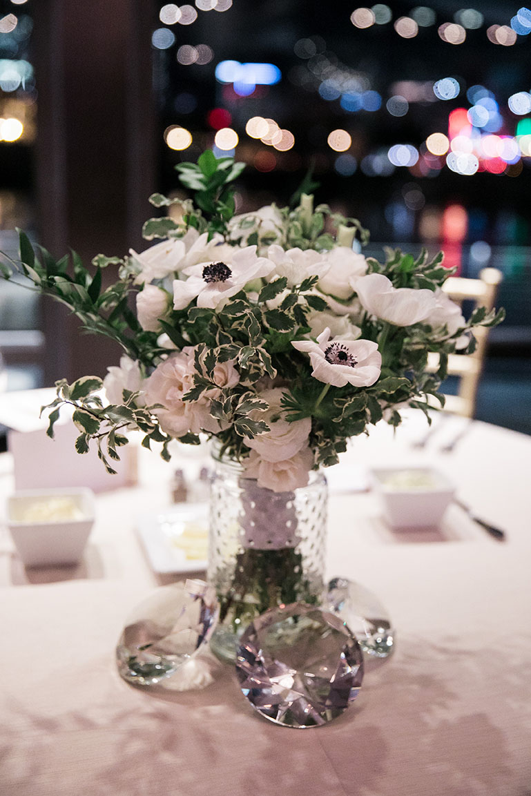 Glamorous New Year's Eve Wedding Centerpiece