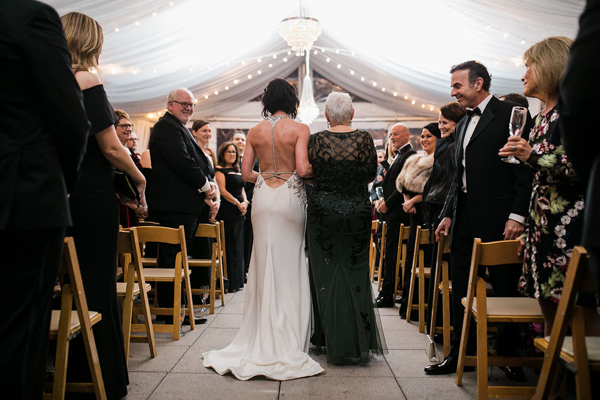 Rebekah and Mom Walking Down Aisle